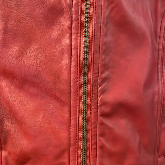Vintage Red Faux Leather Jacket Size M - Picture 8 of 16